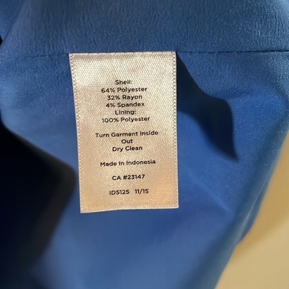 TALBOTS Woman Royal blue dress with faux belt gold accent at waist. size… - Picture 4 of 6